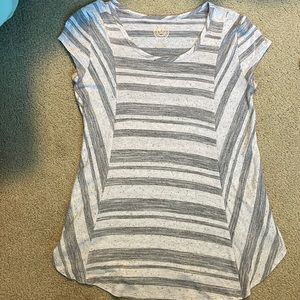 SO grey and white striped shirt (GIRLS)